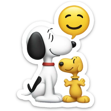 Snoopy and Woodstock  sticker