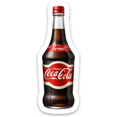 Botella cortada que contenga dentro fernet con coca cola sticker