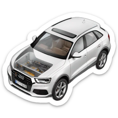 Audi Q3 blanco sticker