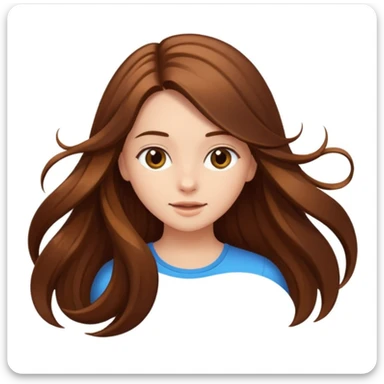 Girl flipping hair sticker