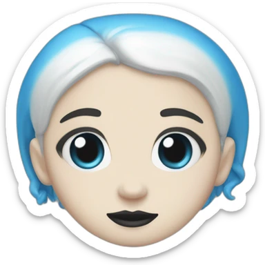 Wednesday Addams blue smurf skin sticker