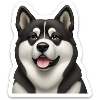 Akita negro sticker
