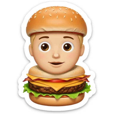 hamburguesa clasica con tocino sticker