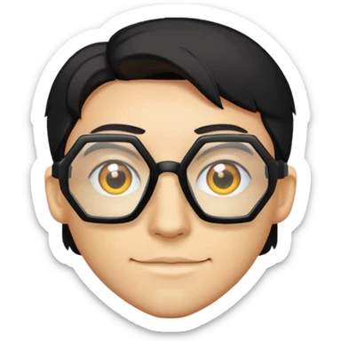 hexagon glasses sticker