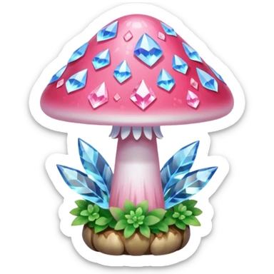 Diancie-Amaura-Aurorus-crystal-flower-Shirin-shroom-shrub-avatar-aesthetic-fusion sticker