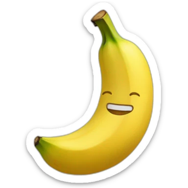 cara feliz y platano sticker