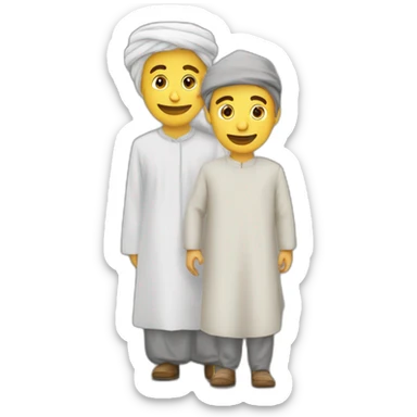 deux frères musulman un a côté de l’autre  sticker
