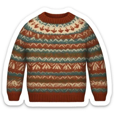 Fair Isle sweater sticker