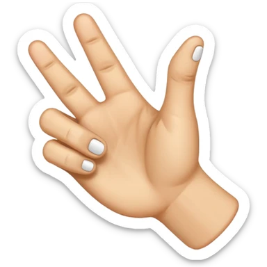 I want a emoji with just middle finger bend towards and every other fingers amd thumb straight  sticker