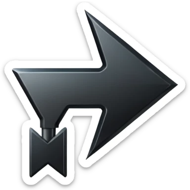 Black arrow pointing left sticker