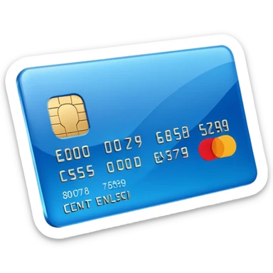 3D style credit card icon, no text sticker