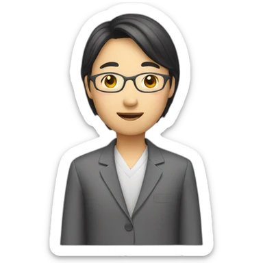 Asian teacher sticker