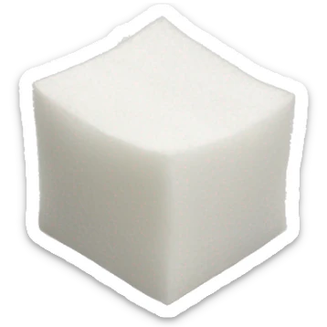 sugar cubes on a tissue sticker