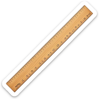ruler with inch measurements sticker