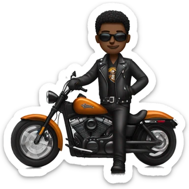 Black Harley Davidson sticker