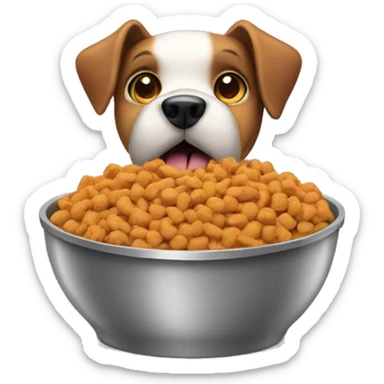 Dog food bowl with treats  sticker