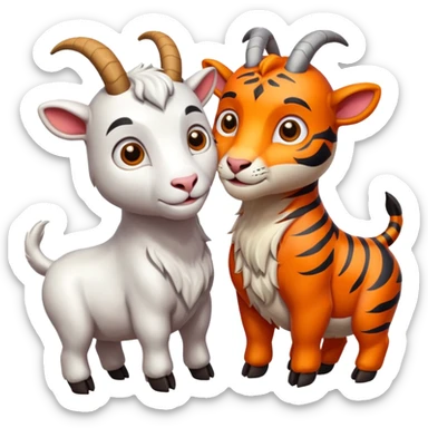 Goats vs Tigers  game icons sticker