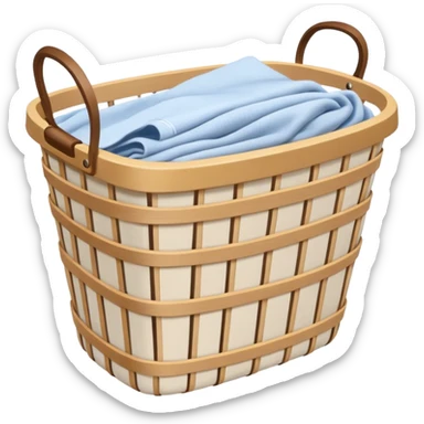 laundry basket with light-colored laundry sticker