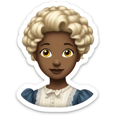 
young girl in 19th century costume sticker