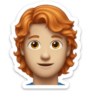 young-man-with-redhead-hair-and-blue-eyes sticker