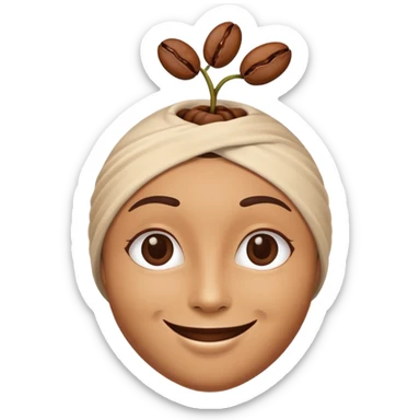 Una bailarina con cabeza de café sticker