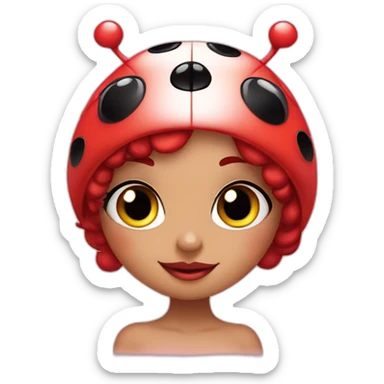 Ladybug, don't show legs...  super cute with eyelashes and she's wearing a princess crown sticker