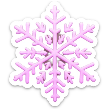 Pink snowflake sticker