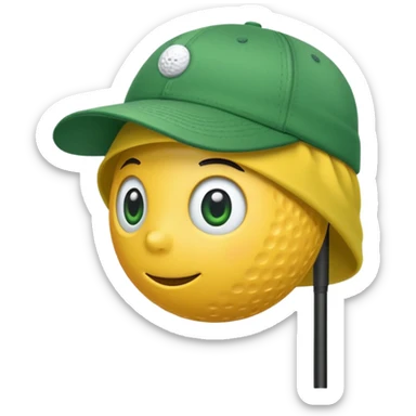 green golf hat sticker