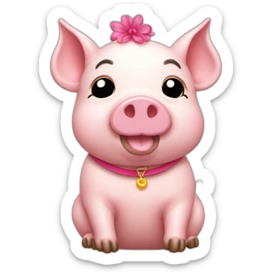 cochinita pig decorando sticker