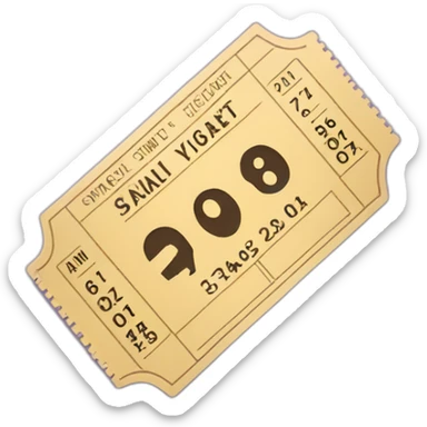 movie ticket stub sticker