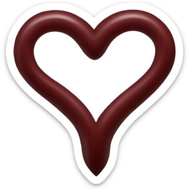 heart color dark red sticker