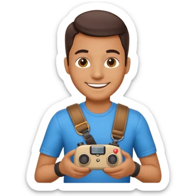 Photographer with controller sling sticker