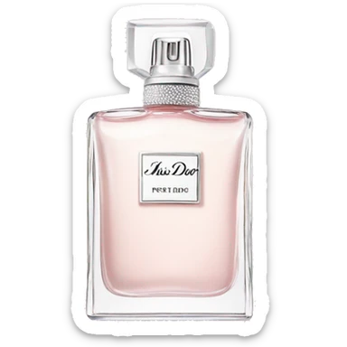 Miss Dior pefume white and light pink sticker