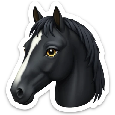 Freesian horse with kind eyes sticker