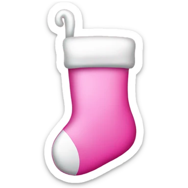 Pink Christmas stocking  sticker