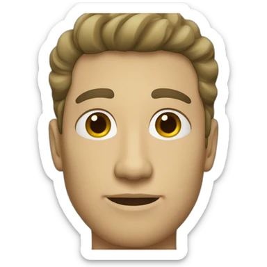 Caucasian man with olive skin sticker