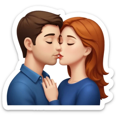 Lover kissing sticker