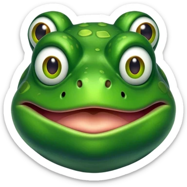 Flabbergasted frog man sticker