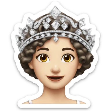 1920 style tiara diamonds sticker