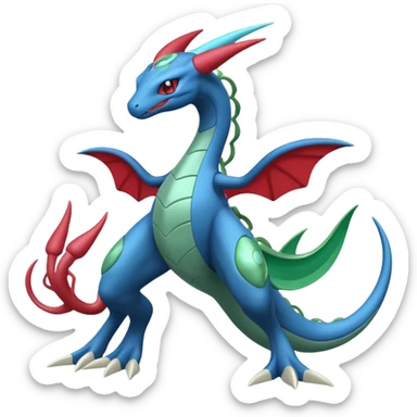 Salamence-Cresselia-Zygarde-Electrike-Fakémon-fusion, full body sticker