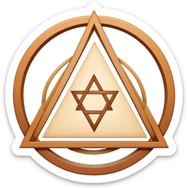 generate the enneagram symbol which is composed of a circle, a triangle and a hexad sticker