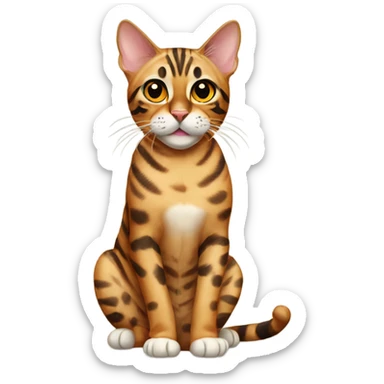 bengal cat sitting  sticker