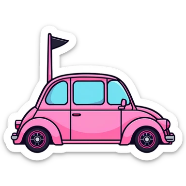 pink gothic modern car sticker