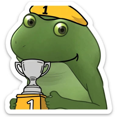 Trophy that says #1 deuce  sticker