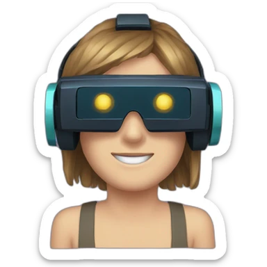VR headset Pixel Art sticker