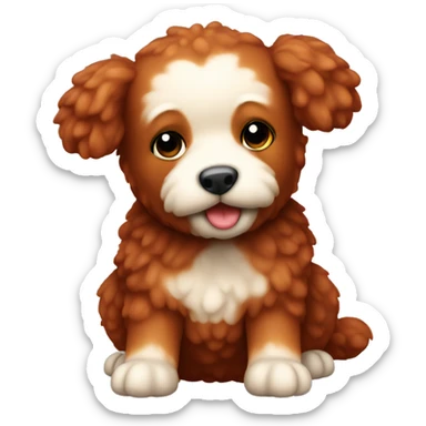 Red toy pudel sticker