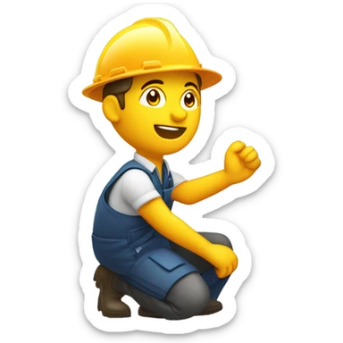 operador de costado apagando una palanca de energia puesta en la pared sticker