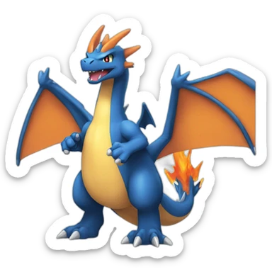mega charizard x sticker
