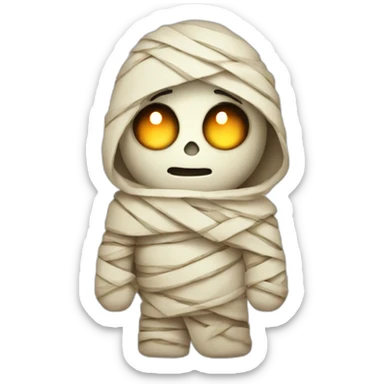 cute halloween mummy sticker