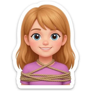 Girl tied up sticker